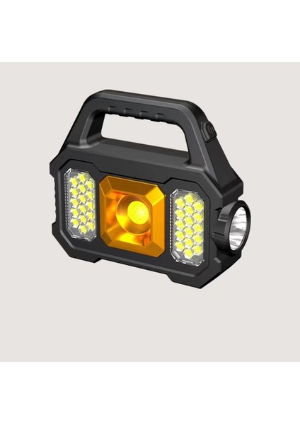 Güneş Enerjili El Feneri Güçlü Işık Açtı Dış Mekan USB Şarj Süper Parlak Çok Fonksiyonlu (Yurt Dışından)