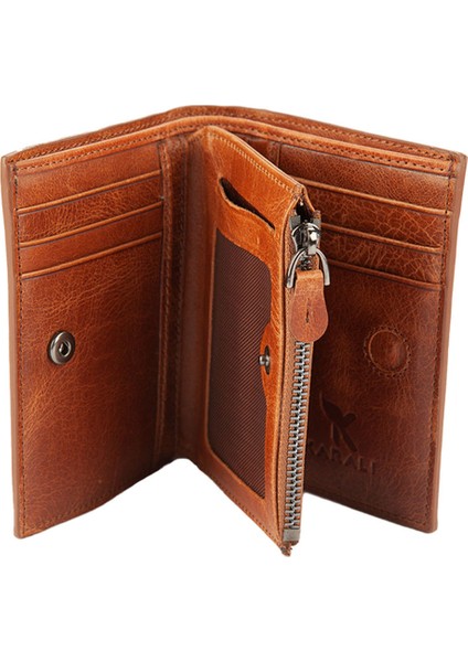 Deri Erkek Cüzdan Crazy Taba C257-03 modelleri