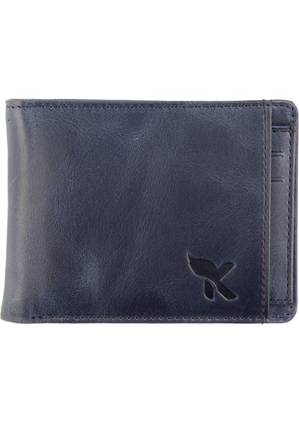 Deri Erkek Cüzdan Çıkma Kartlıklı Crazy Lacivert C261-04