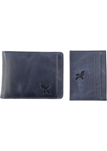 Deri Erkek Cüzdan Çıkma Kartlıklı Crazy Lacivert C261-04 modelleri