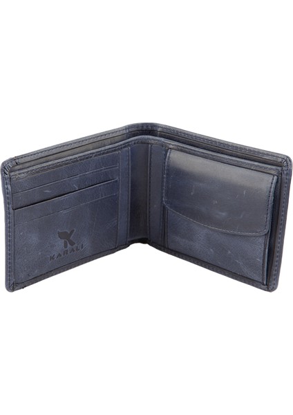 Deri Erkek Cüzdan Çıkma Kartlıklı Crazy Lacivert C261-04 fırsatları