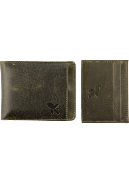 Deri Erkek Cüzdan Çıkma Kartlıklı Crazy Yeşil C261-07 modelleri