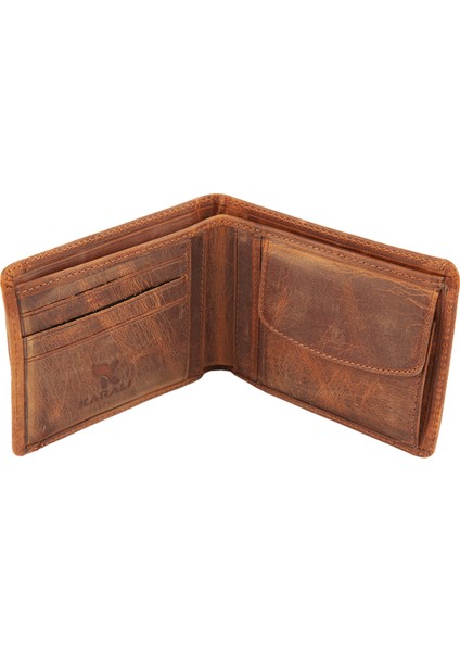 Deri Erkek Cüzdan Çıkma Kartlıklı Crazy Taba C261-11 fırsatları