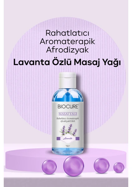 Rahatlatıcı - Aromaterapik Afrodizyak Etkili Masaj Yağı ve Vücut Bakım Yağı Lavanta Özlü