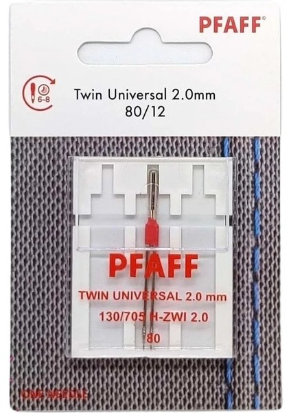 Dikiş Makineleri Için Orjinal Pfaff 2.0 mm Nervür Çift Iğne