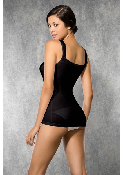 Siyah Kadın Modal V Yaka Ince Askılı Atlet fiyatları