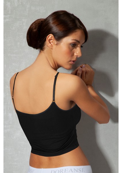 Lacivert Kadın Ince Askılı Crop Atlet fiyatları