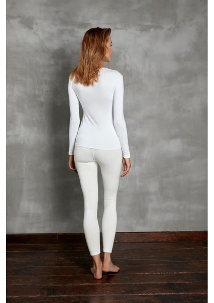 Siyah Kadın Termal Uzun Kol Bisiklet Yaka Tişört fiyatları