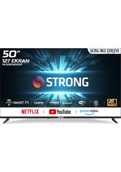 ML50ES8000F 50" 127 Ekran Dahili Uydu Alıcılı 4K Ultra HD Smart DLED TV