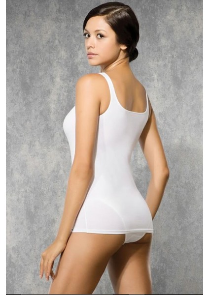 Beyaz Kadın Modal Geniş Yaka Atlet fiyatları