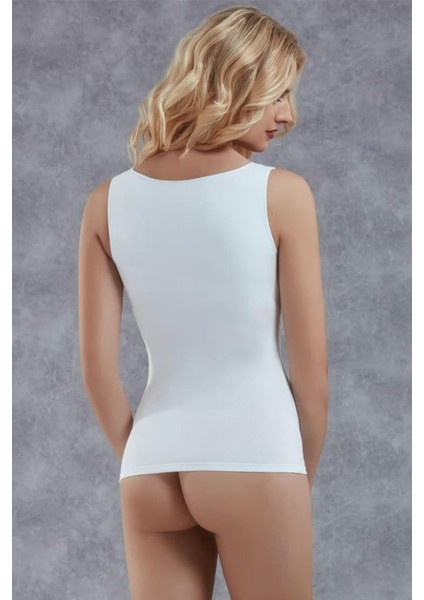 Beyaz Kadın Modal Kaplı Kalın Askılı Atlet fiyatları