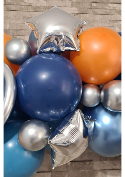 Uzay Tema Doğum Günü Bannerlı Fon Perdeli Balon Zinciri Seti Uzay Gezegen Balon Zinciri fırsatları