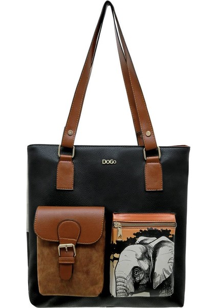 Kadın Vegan Deri Lacivert Omuz Çantası - Sunset Animals Tasarım fiyatları