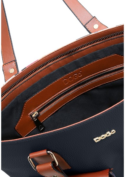 Kadın Vegan Deri Lacivert Omuz Çantası - Sunset Animals Tasarım indirimleri