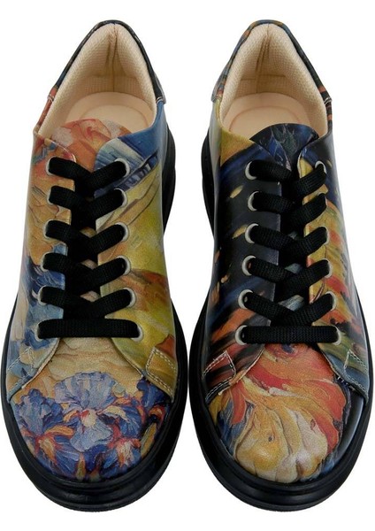 Kadın Vegan Deri Çok Renkli Sneakers - Pastel Night Tasarım fiyatları