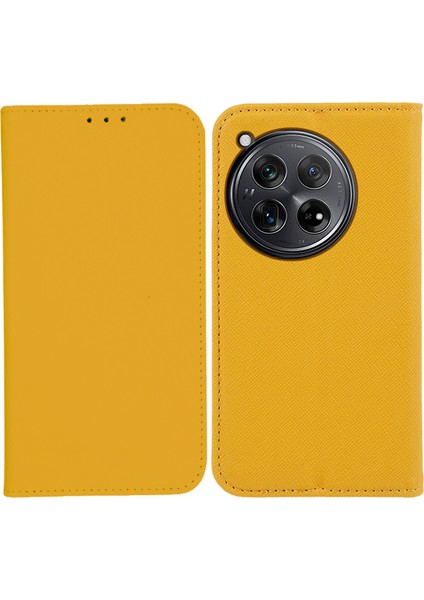 Oneplus 12 5g Çapraz Doku Pu Deri TeIefon Kılıfı (Yurt Dışından)