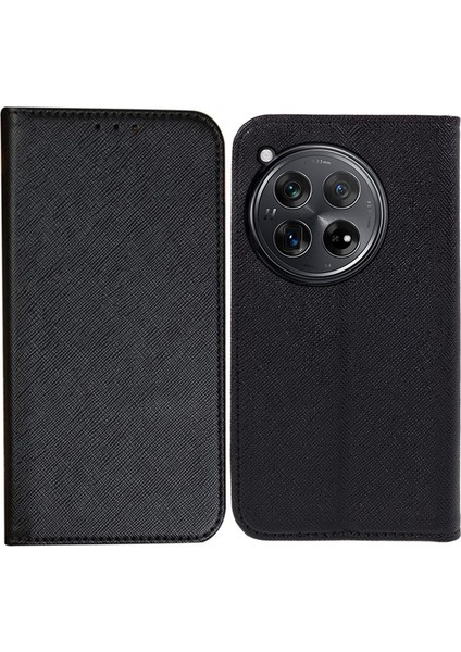 Oneplus 12 5g Çapraz Doku Pu Deri TeIefon Kılıfı (Yurt Dışından)