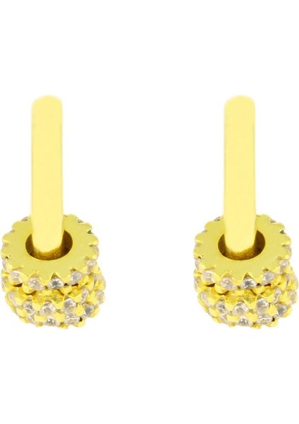 925 Ayar Gümüş 3 Taşlı Halka Küpe fiyatları