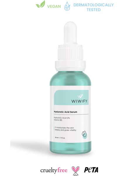 WIWIFY Yoğun Nemlendirici Bakım Serumu (Hyaluronic Acid 2% B5) Tüm Cilt Tipleri Için