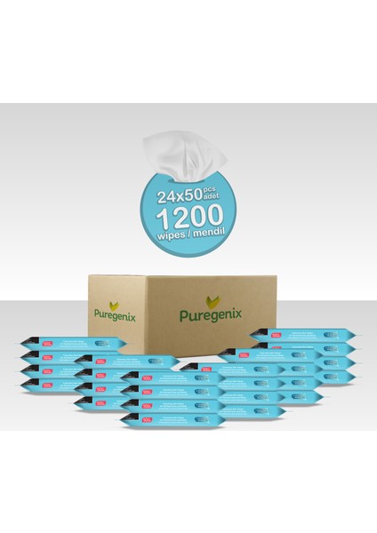 Hasta Vücut Perine Temizleme Islak Mendili 24x50'Lı 1200 Yaprak indirimleri