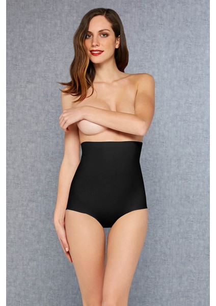 Siyah Pamuklu Bodysuit Korse