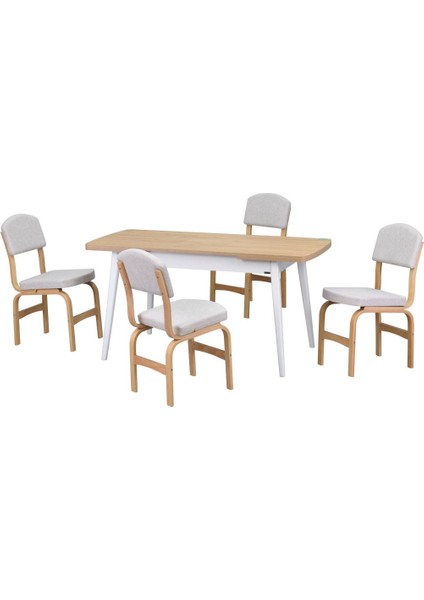 Ege Sandalye Avanos Ahşap Mdf Açılır Mutfak Masası Takımı - 70X120+30 cm fiyatları