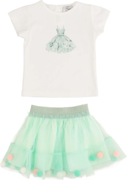 Kız Bebek Bluz-Etek Takım
