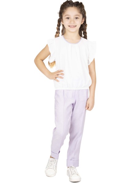 Kız Çocuk Ekru-Lila Bluz fiyatları