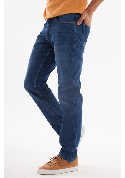 - Erkek Lacivert Regular Fit Jean Pantolon Lacivert