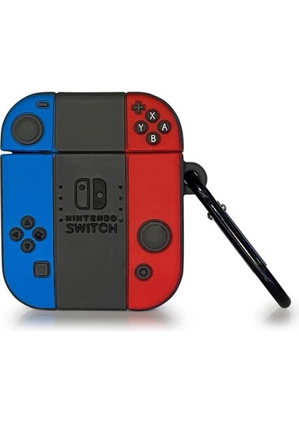 Air Pods 1 ve 2. Nesil Uyumlu Kulaklık Koruyucu 3D Silikon Kılıf Nintendo