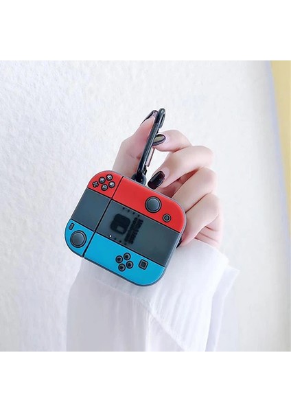 Air Pods 1 ve 2. Nesil Uyumlu Kulaklık Koruyucu 3D Silikon Kılıf Nintendo