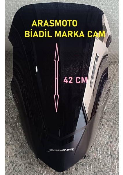 Bajaj Dominar 250 -400 Füme Ön Cam Siperlik ,biadil Marka Tur Camı 42 cm (2017-2024) Arasmoto