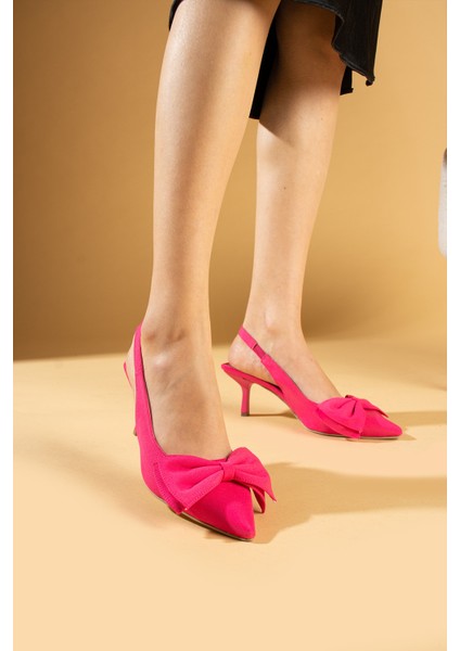 Fiyonk Detaylı Sivri Burun Saten Kumaş Kadın Topuklu Ayakkabı 43-23-24SATEN modelleri