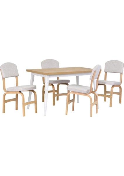 Ege Sandalye Avanos Ahşap Mdf Mutfak Masası Takımı - 70X120 cm
