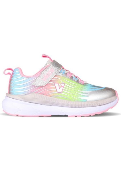 Maggie 346.F24Y.111 Kız Çocuk Işıklı Spor Ayakkabı Gümüş 30-35