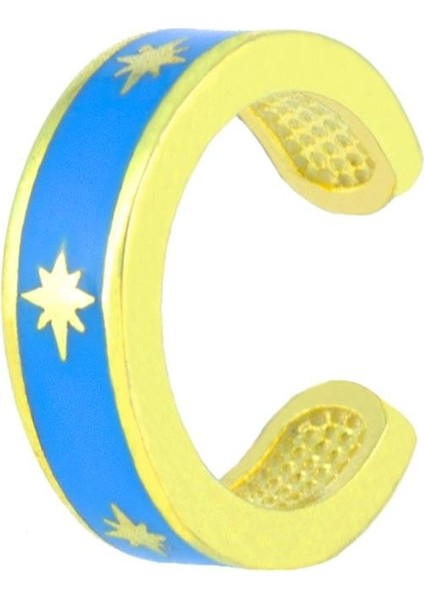 925 Ayar Gümüş Kutup Yıldızı Kıkırdak Küpe