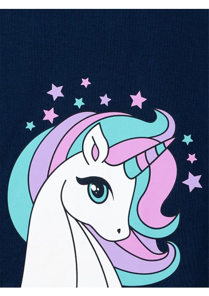 Kız Çocuk Elbise Unicorn Kiz Cocuk Günlük Elbise Lacivert indirimleri