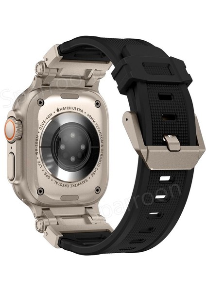 Apple Watch 7/8/9 45mm Titanyum Metal Bağlantı Kitli Silikon Kordon 101 fiyatları