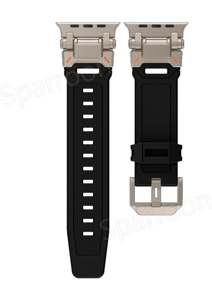 Apple Watch 7/8/9 45mm Titanyum Metal Bağlantı Kitli Silikon Kordon 101 indirimleri