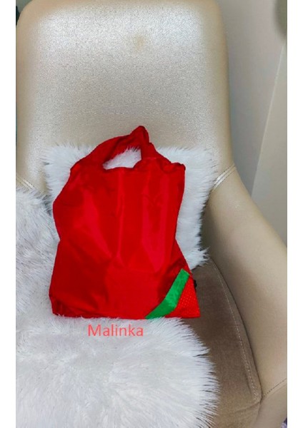 2 Adet Kırmızı Çilek Katlanabilir Market Alışveriş Pazar Torbası 58 x 38 cm fiyatları