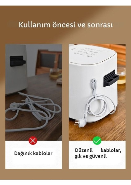 - Silikon Kablo Sarıcı 3'lü (Siyah)