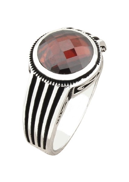 Erkek Yüzük Gümüş 925 Çizgili