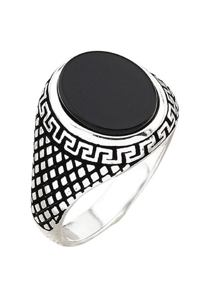 Erkek Yüzük Gümüş 925 Denizci Çapa Modern Tasarım