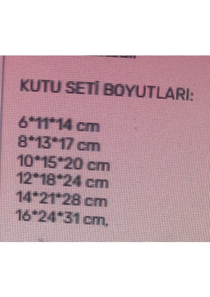 Hediye Kutusu Hediyelik Kutu Dekoratif Kutu 6 Lı Seti Söz Bohça Yaşgünü Özel Kutular