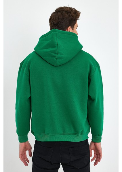 Yeşil Hoodie, Oversize Sweatshirt, Erkek Hoodie, Kanguru Cep Kapüşonlu indirimleri