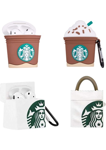 2'li Set - 1. ve 2. Nesil Çanta Starbucks ve Kahverengi Starbucks Uyumlu Kulaklık Kılıfı Seti fiyatları