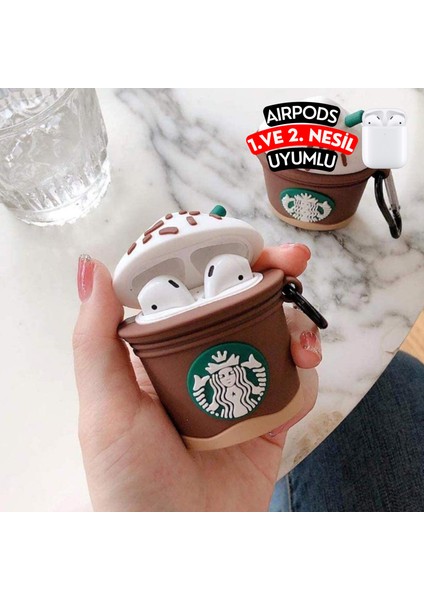 2'li Set - 1. ve 2. Nesil Çanta Starbucks ve Kahverengi Starbucks Uyumlu Kulaklık Kılıfı Seti fırsatları