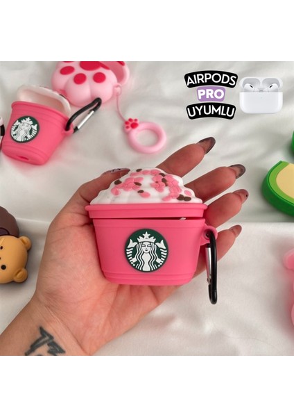 2'li Set - Pro Uyumlu StellaLou ve Pembe Starbucks Figürlü Ikili Kulaklık Kılıfı Seti modelleri