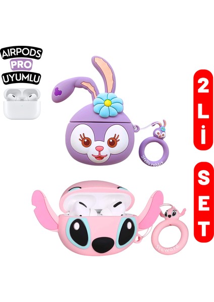 2'li Set - Pro Uyumlu StellaLou ve Angel ikili Kulaklık Kılıfı Seti