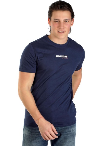 Eward Erkek O Yaka T-Shirt Lacivert fiyatları